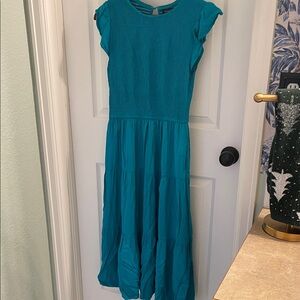 Chic Teal Midi Dress